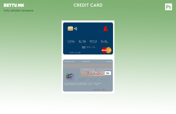 Модерен стил на шаблон за мастер картички Исланд Landsbankinn